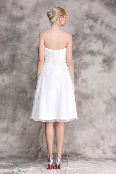 Brautkleid Standesamt bestickt  mit / ohne Schnürung